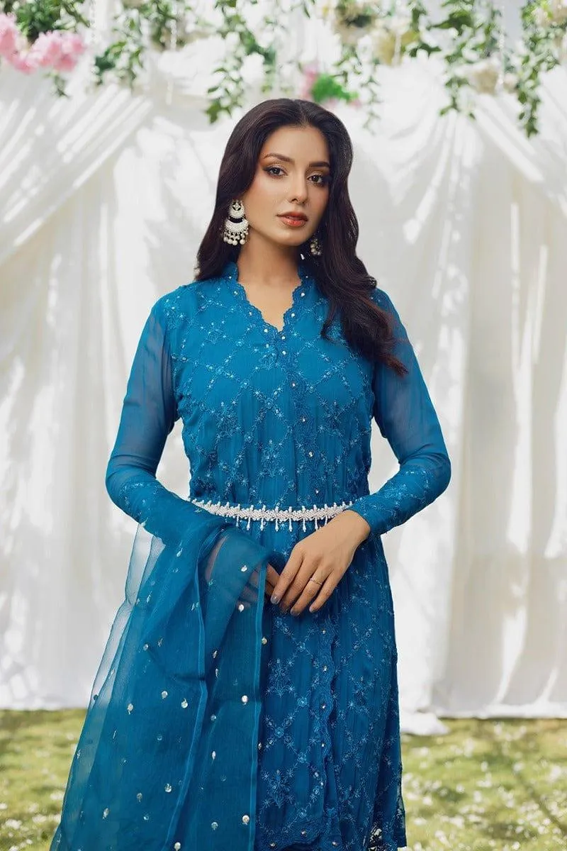 Aisha Fatema - Heavenly Oracle - Blue - Chiffon - 2 Piece