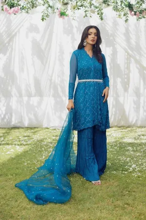 Aisha Fatema - Heavenly Oracle - Blue - Chiffon - 2 Piece