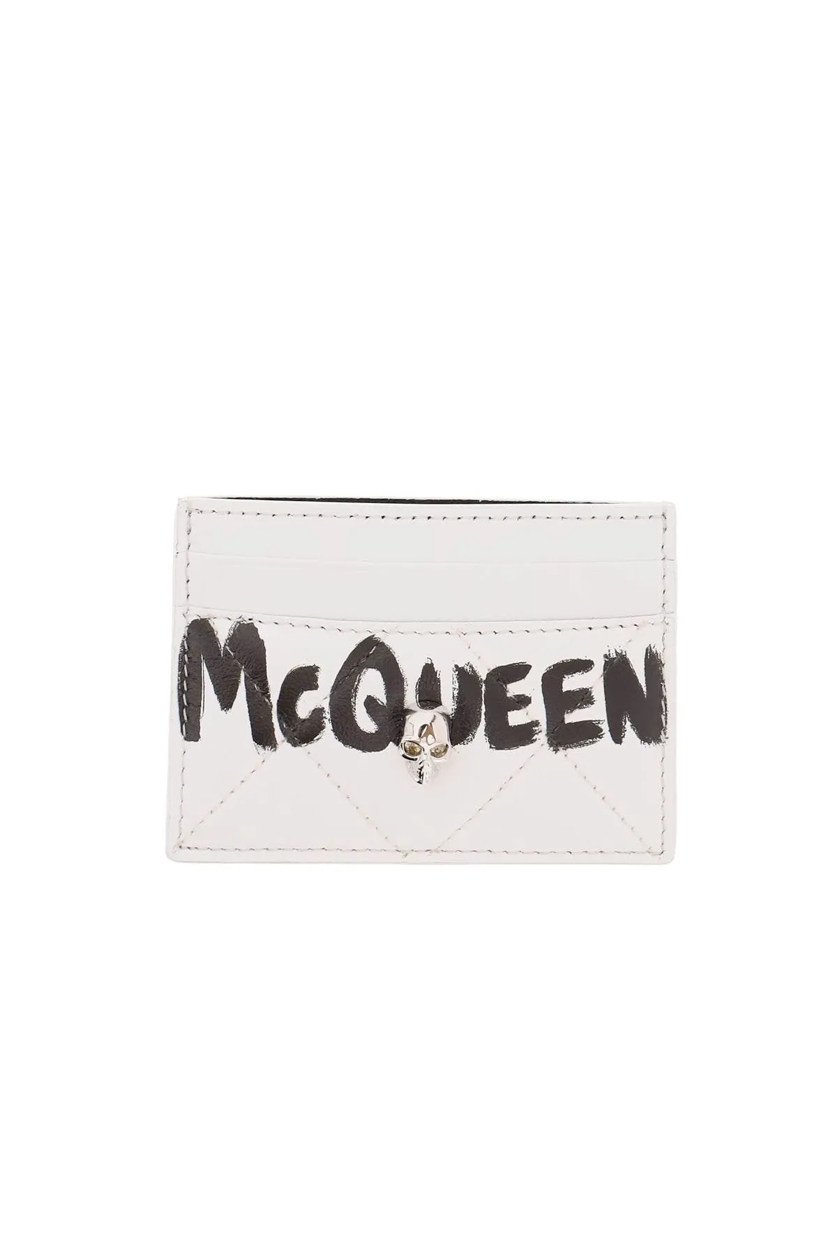 Alexander mcqueen 'mcqueen graffiti' cardholder with skull