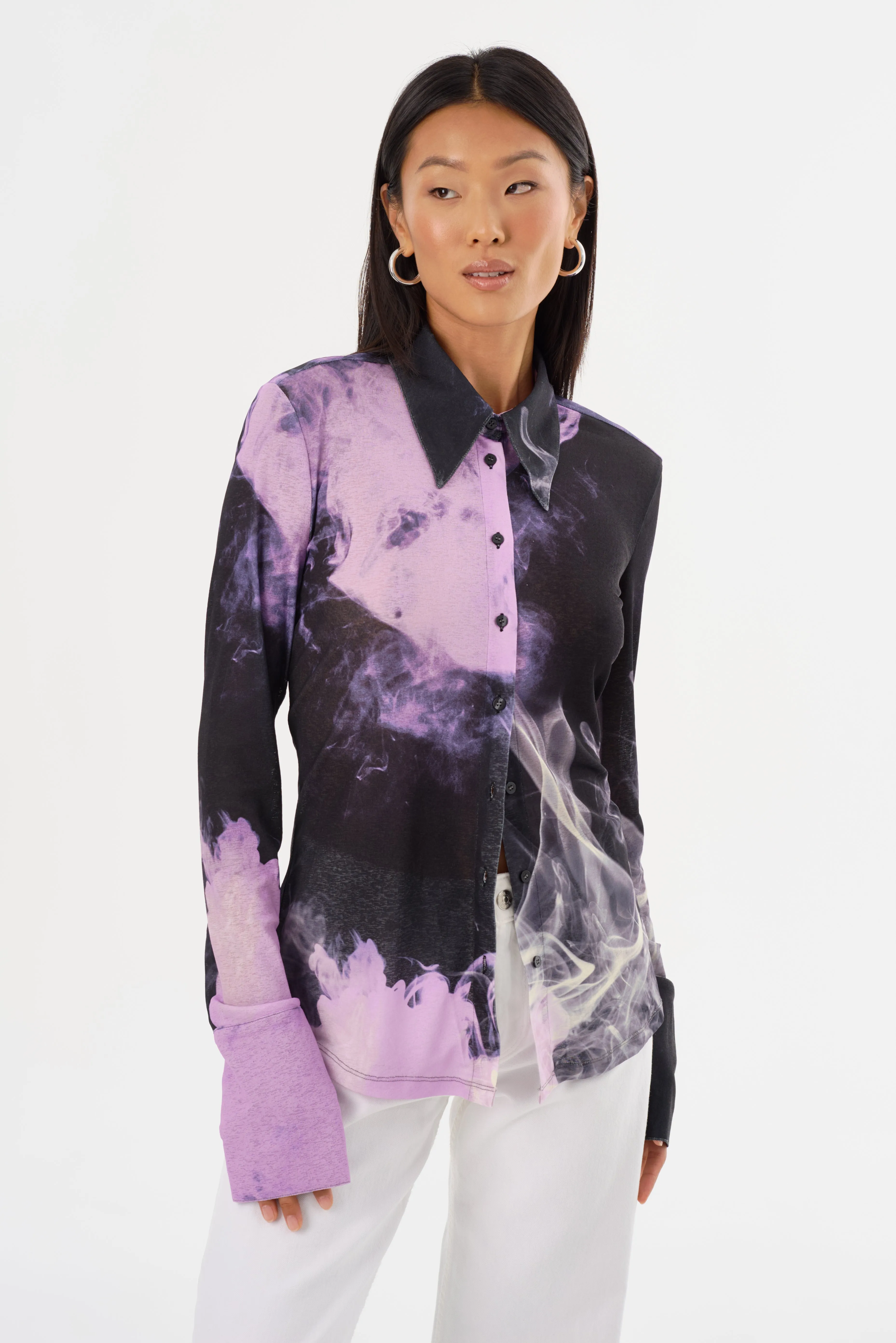 ALZINA | Printed Long Sleeve Shirt