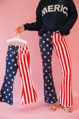 AMERICAN FLAG FLARE PANTS