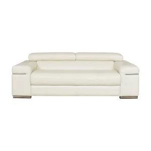 AVANA TAUPE LEATHER SOFA