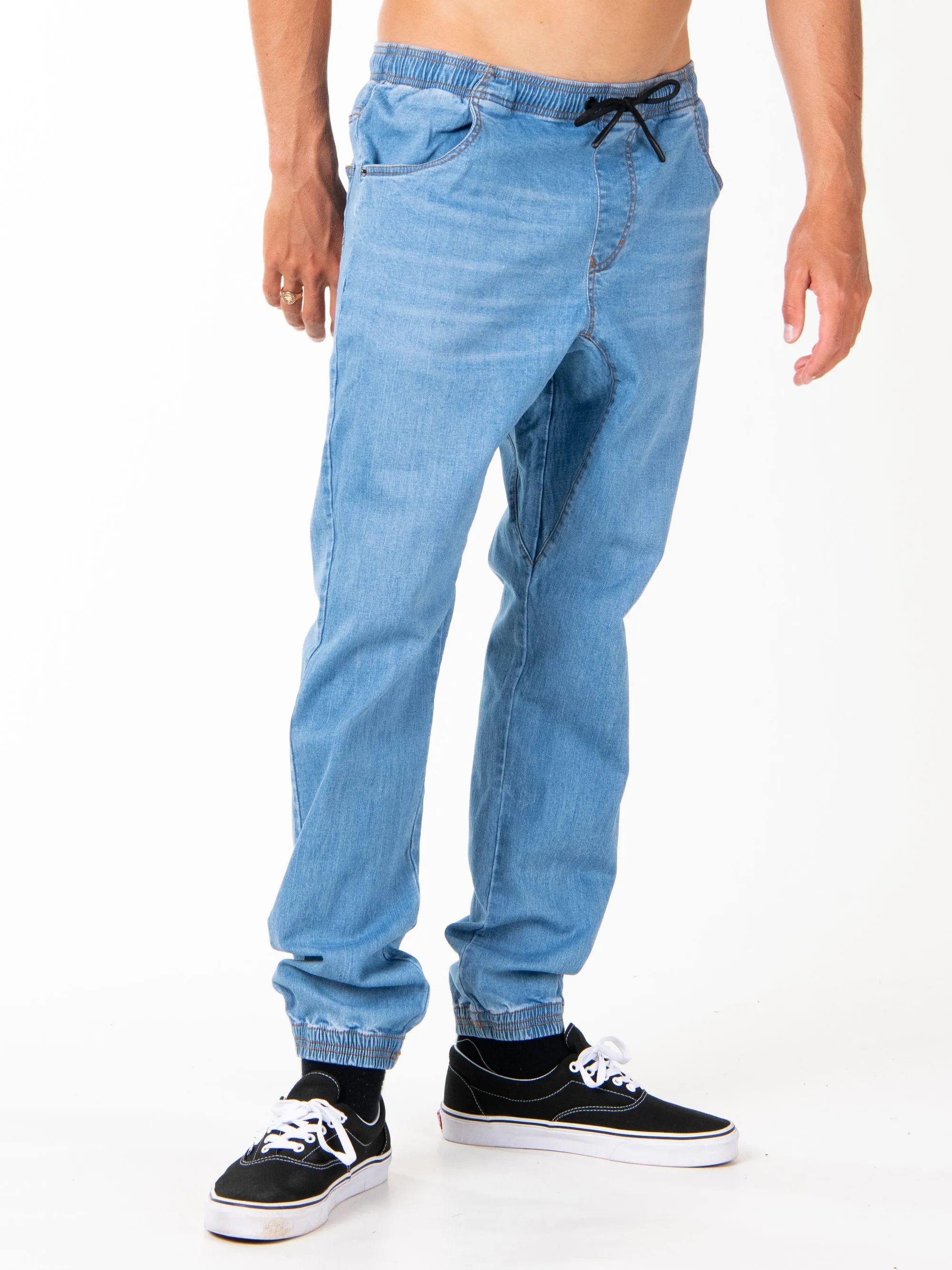 Baller Elastic Pant - Blue Wash