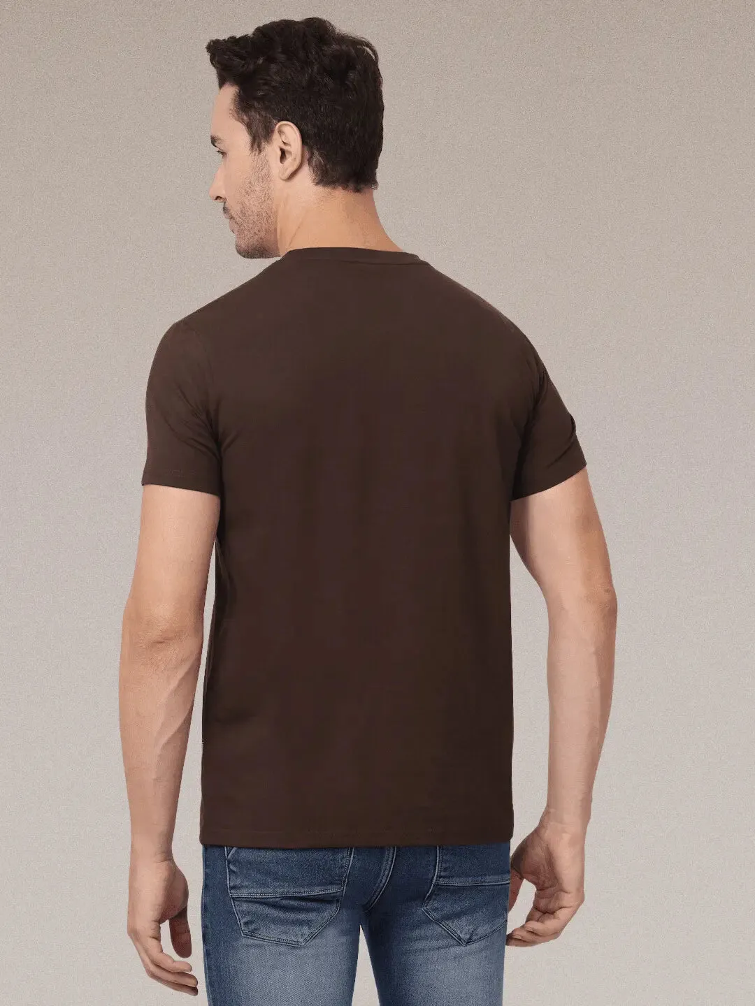 Brown Round Neck T-Shirt