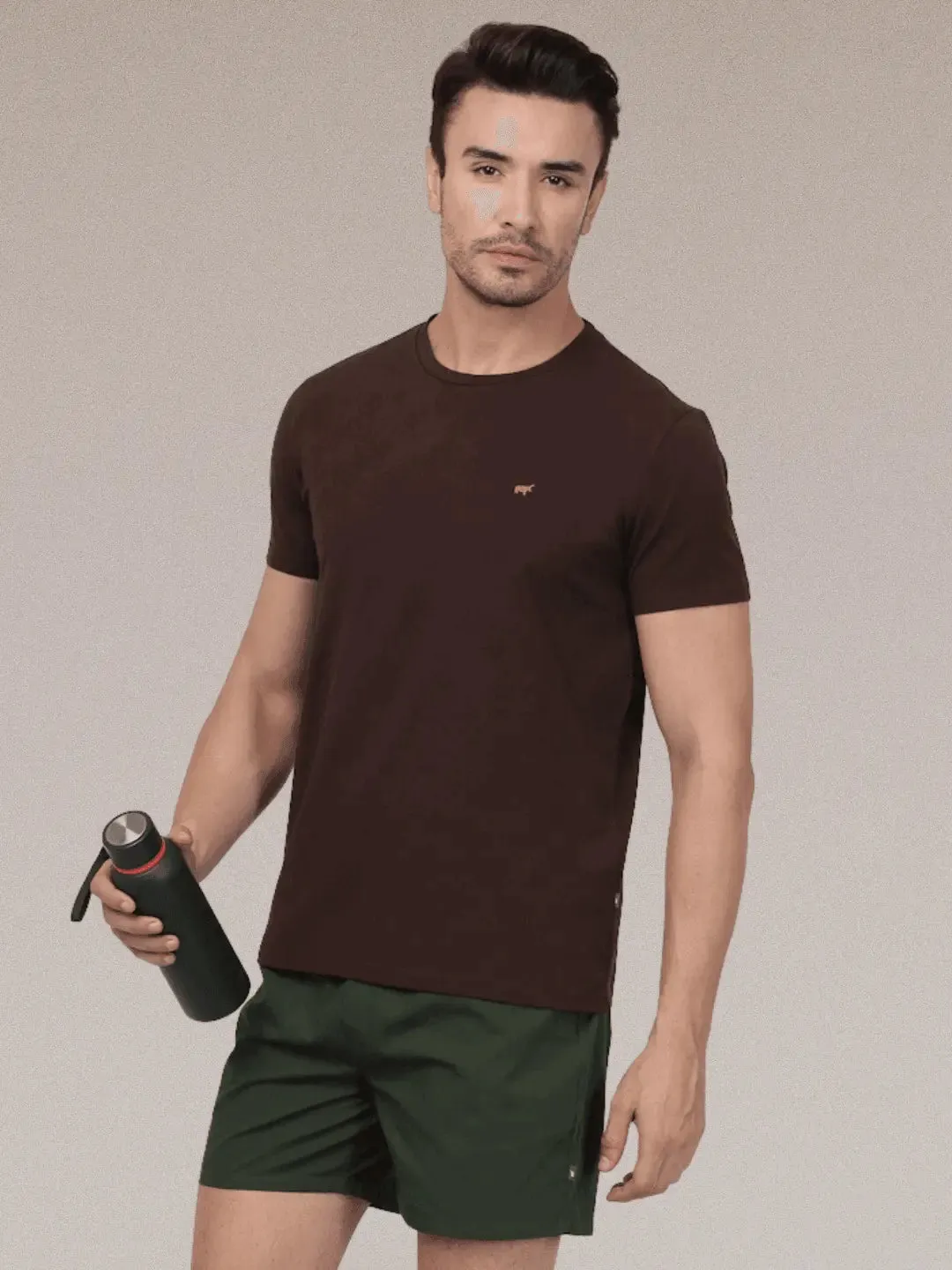 Brown Round Neck T-Shirt