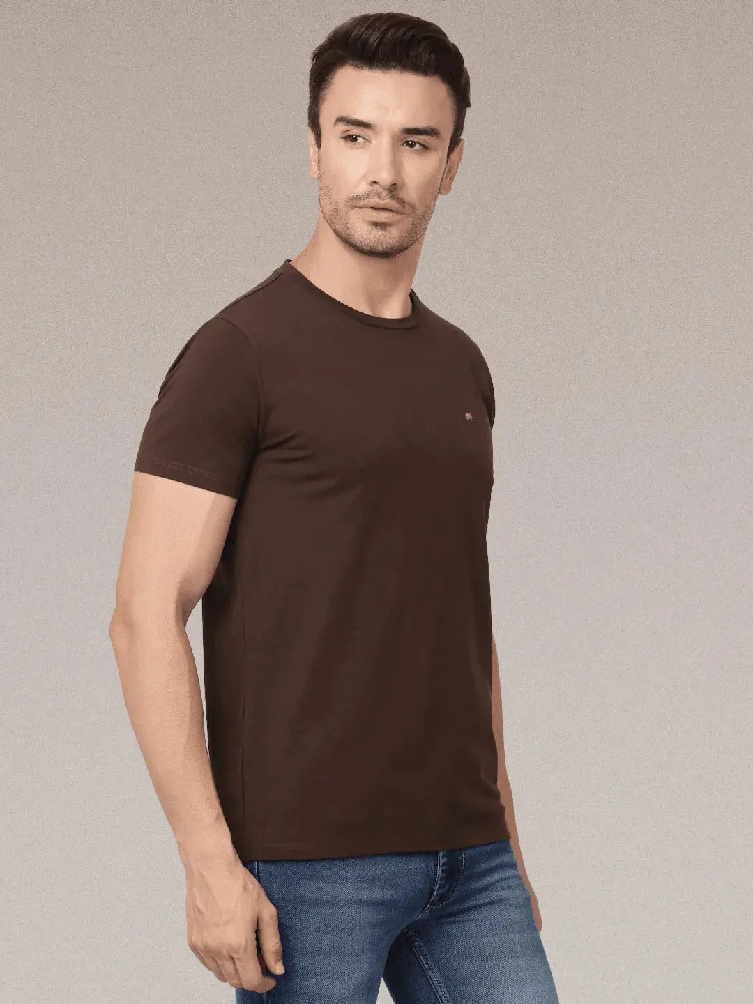 Brown Round Neck T-Shirt