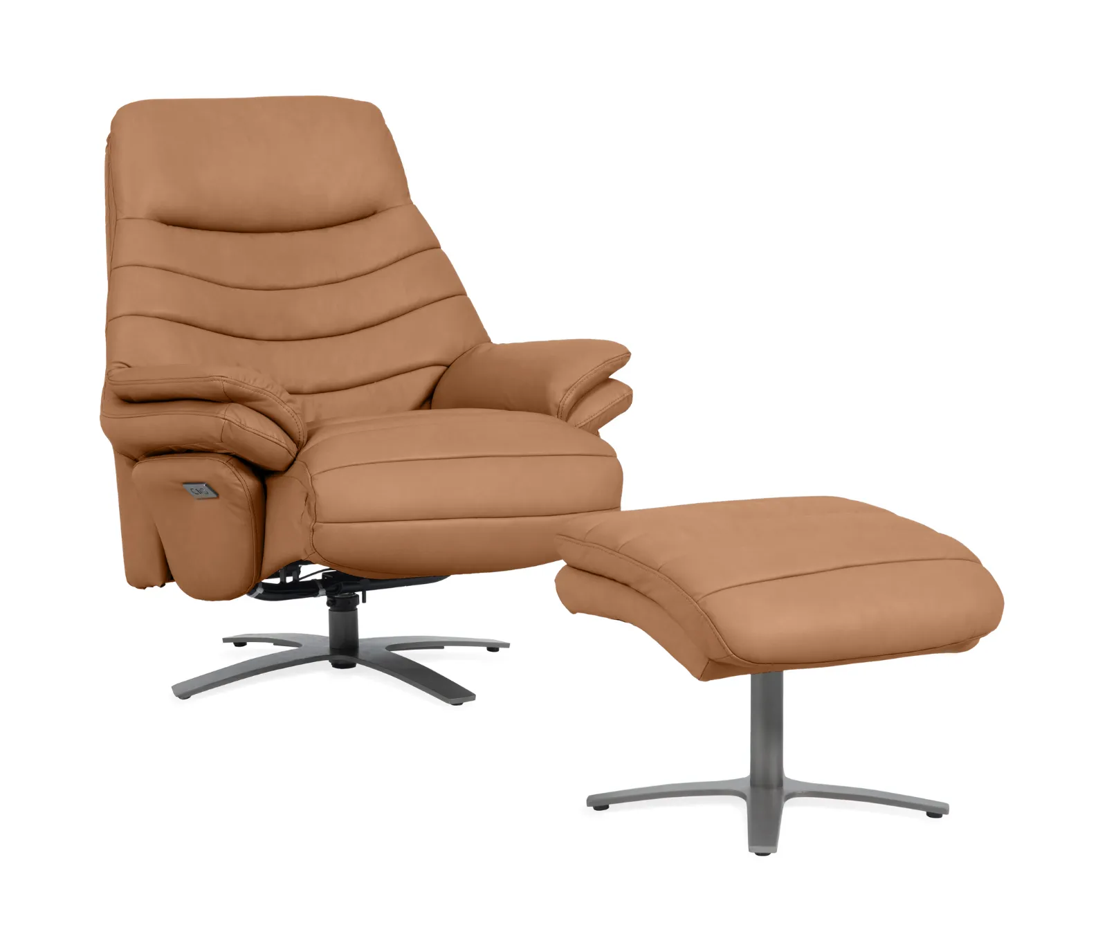 Buzz Euro Power Recliner - Antelope Leather