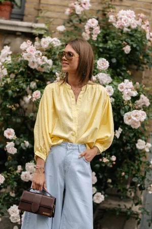 Cadie cotton blouse yellow