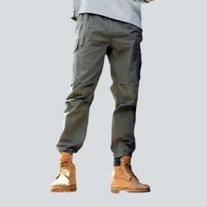 Cargo high-waist men's jeans pants