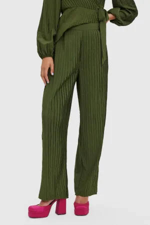 Carrie Wide Pants - Rifle Green