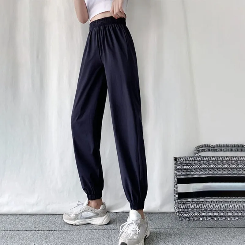 Casual Everyday Highwaist Jogger Style Pants with Elastic Waist