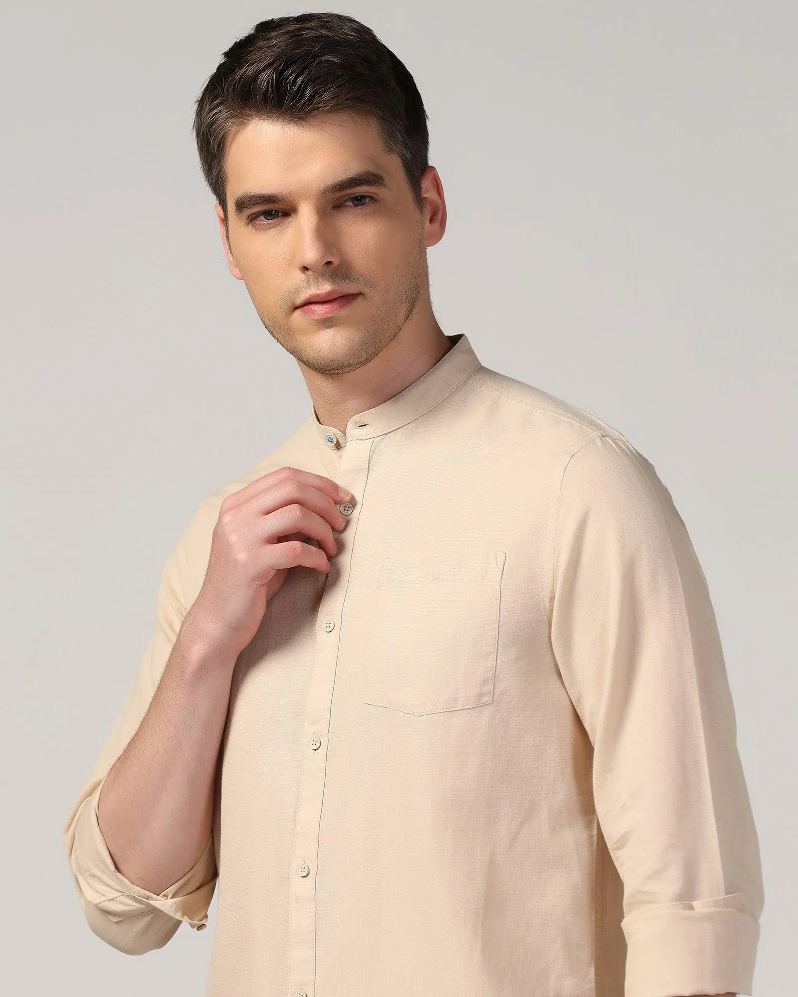 Casual Natural Solid Shirt - Perry