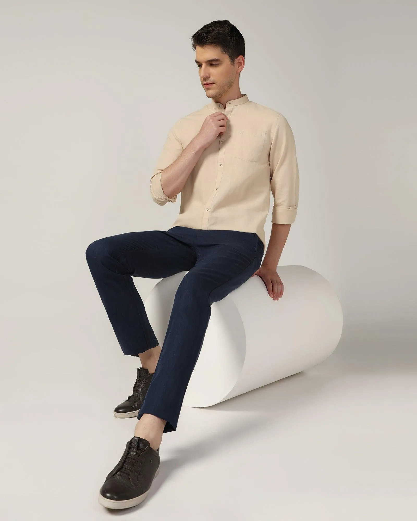 Casual Natural Solid Shirt - Perry