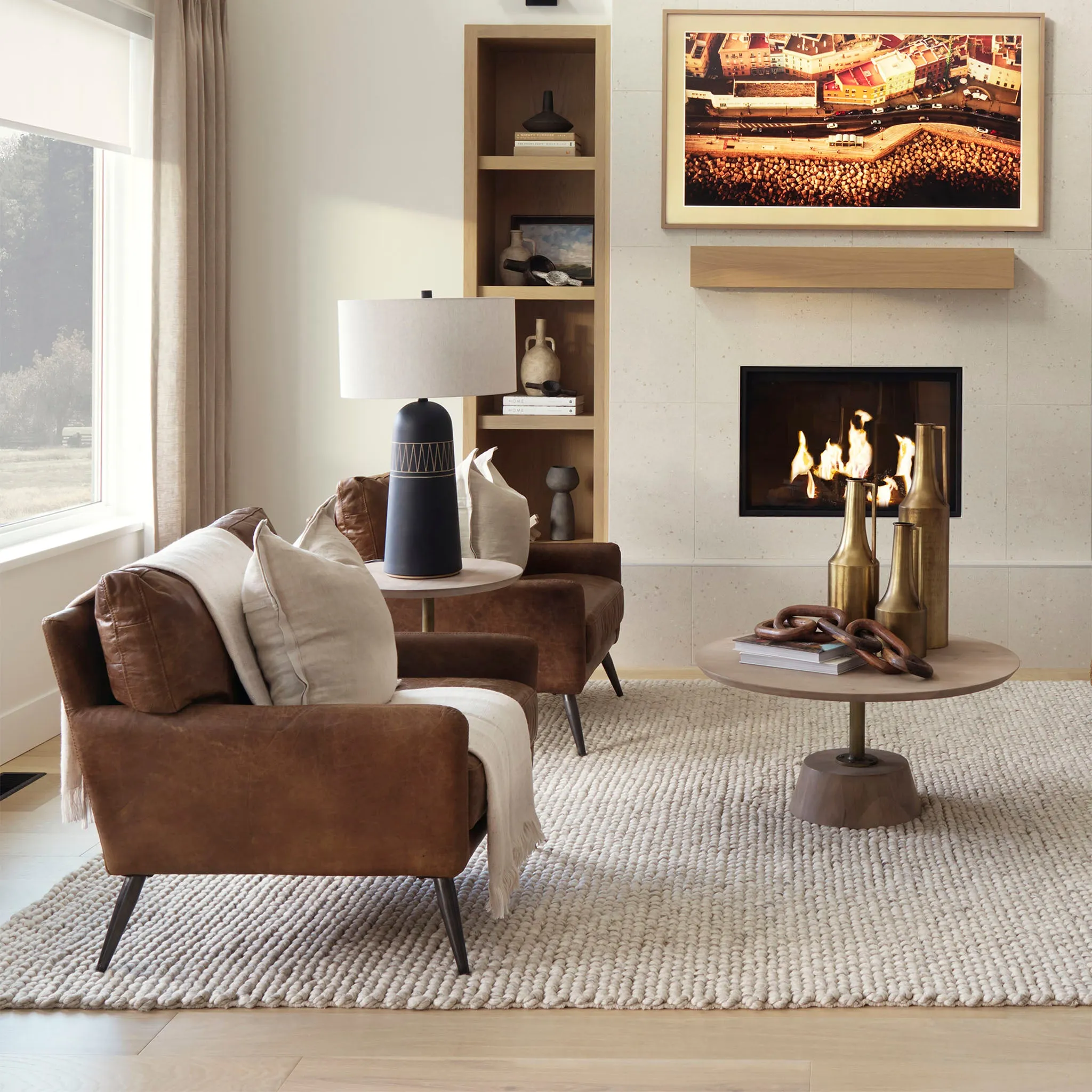 Colter Armchair in Brown Leather