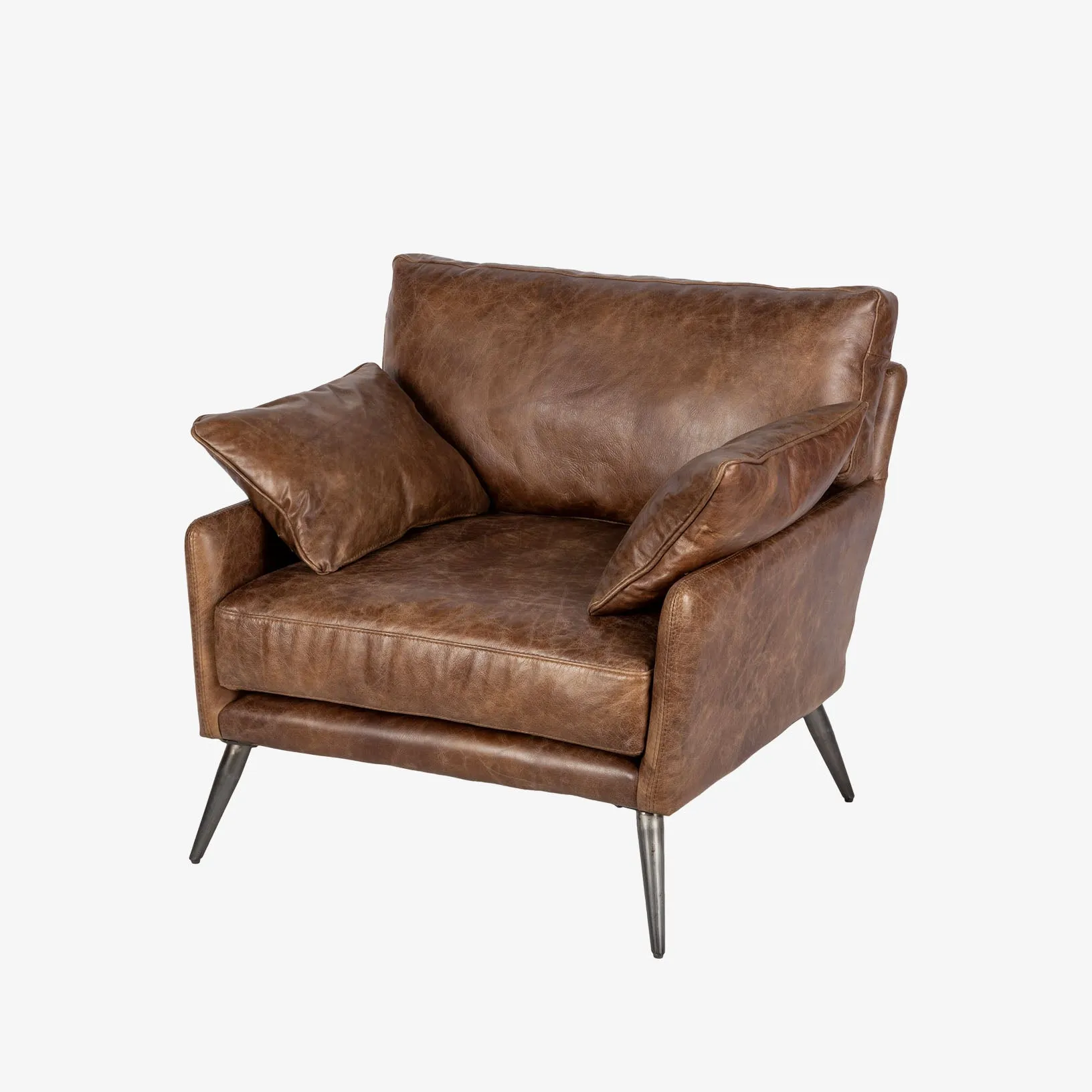 Colter Armchair in Brown Leather