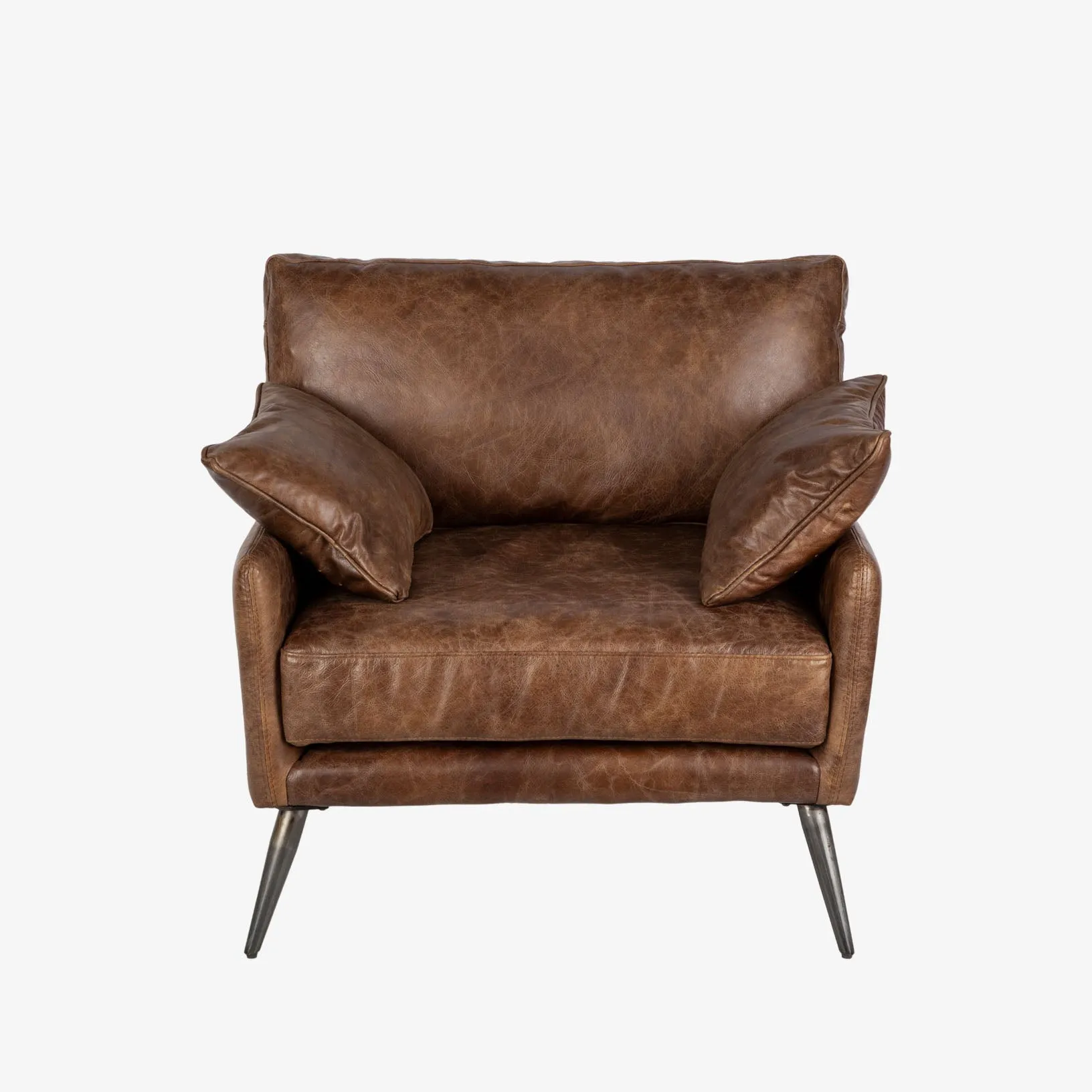 Colter Armchair in Brown Leather