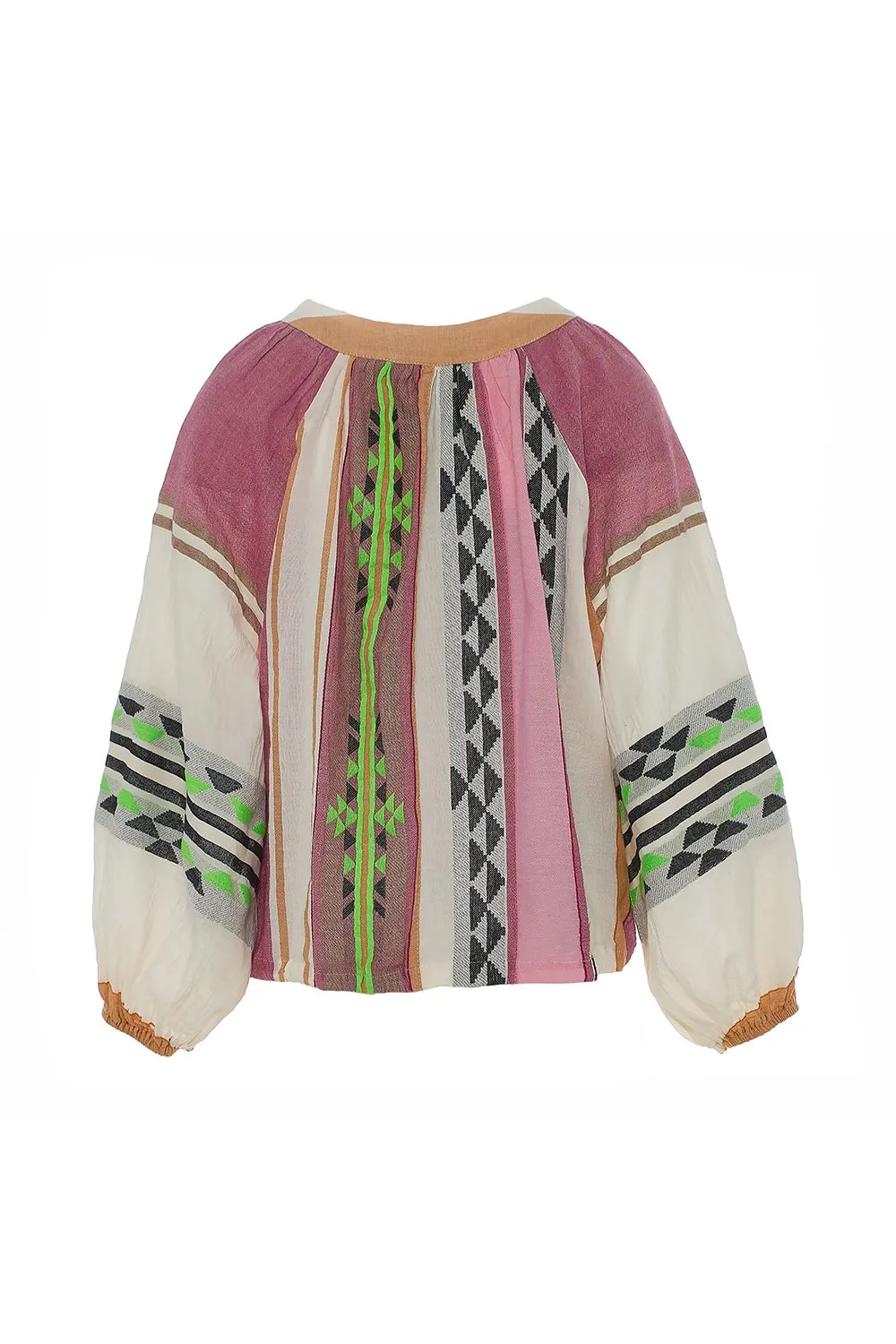 DEVOTION TWINS | KASSIANI BLOUSE PINK/GREEN 031G