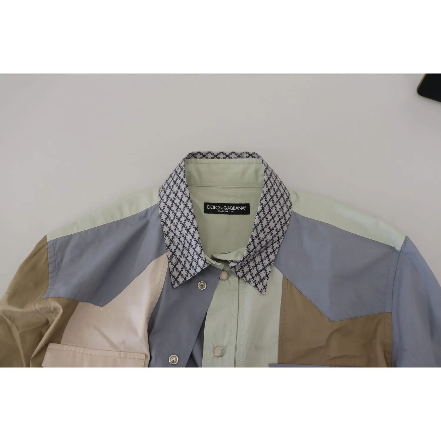 Dolce & Gabbana Multicolor Slim Fit Casual Shirt