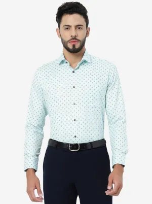 Firozi Printed Slim Fit Formal Shirt | Greenfibre