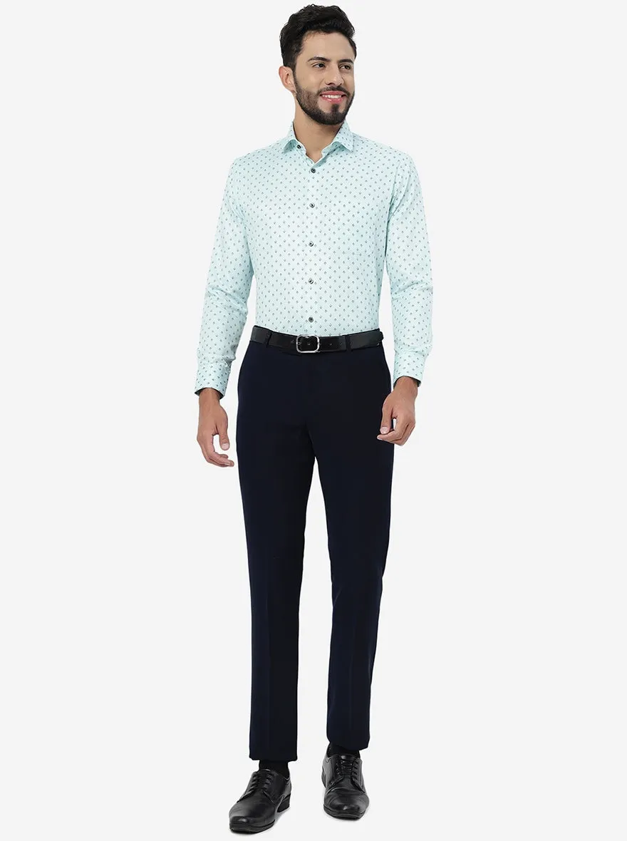 Firozi Printed Slim Fit Formal Shirt | Greenfibre