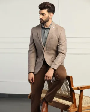 Formal Beige Textured Blazer - Corolla