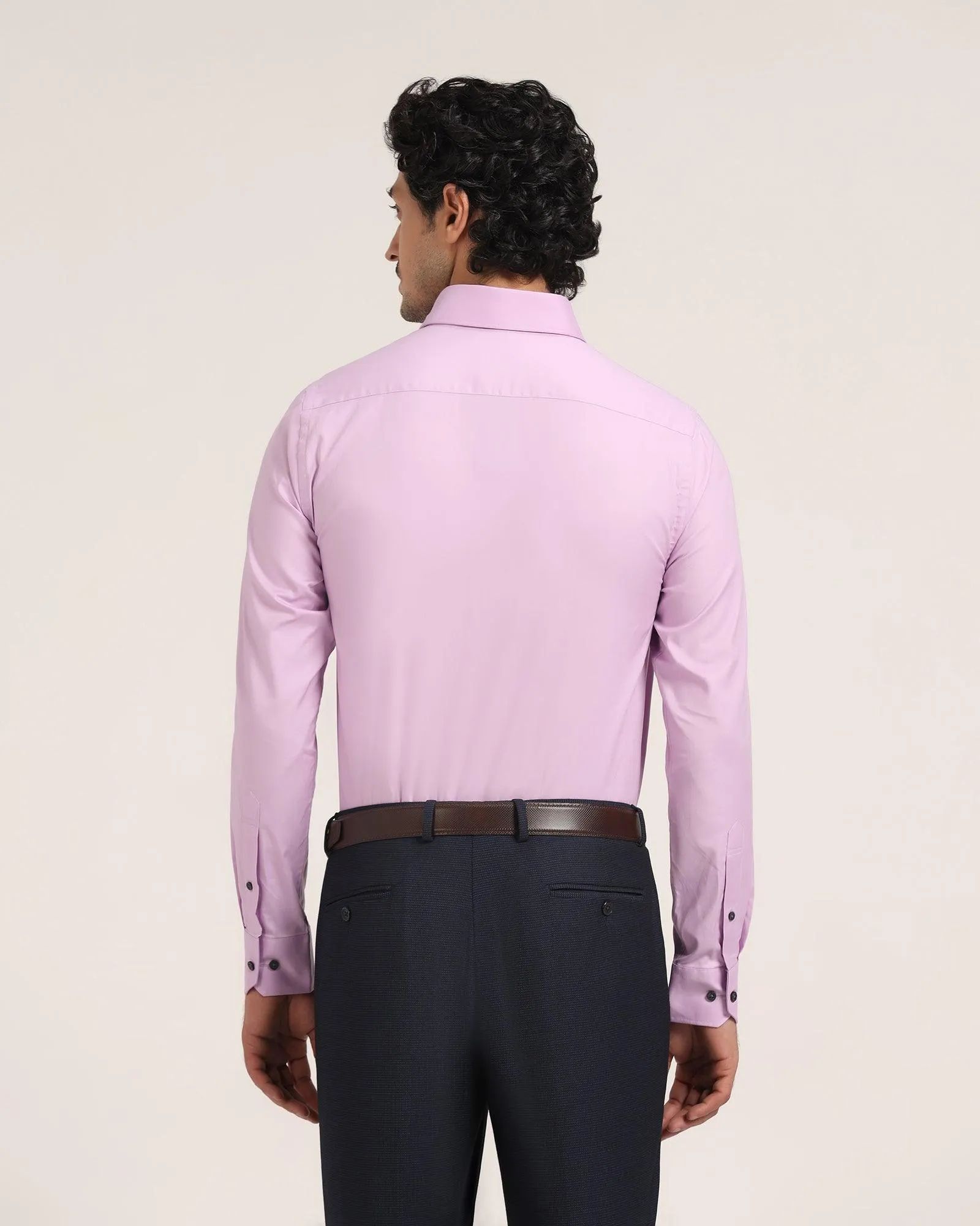 Formal Lilac Solid Shirt - Vetro