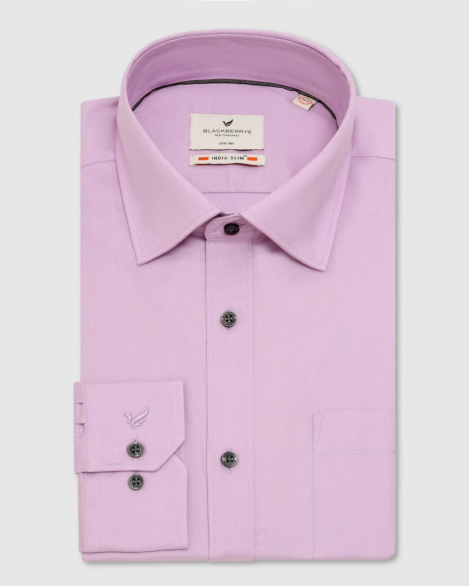 Formal Lilac Solid Shirt - Vetro