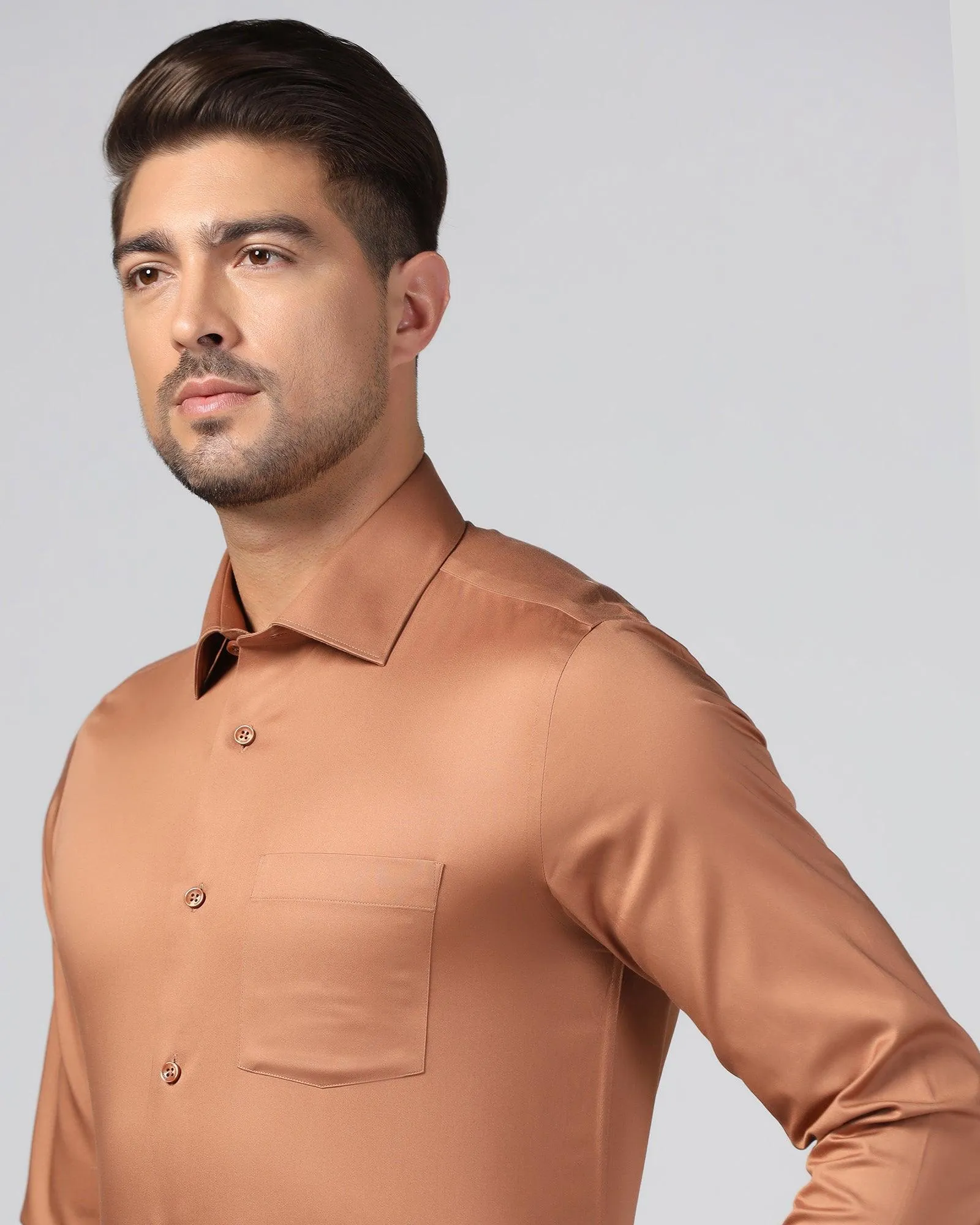 Formal Ochre Solid Shirt - Rolf