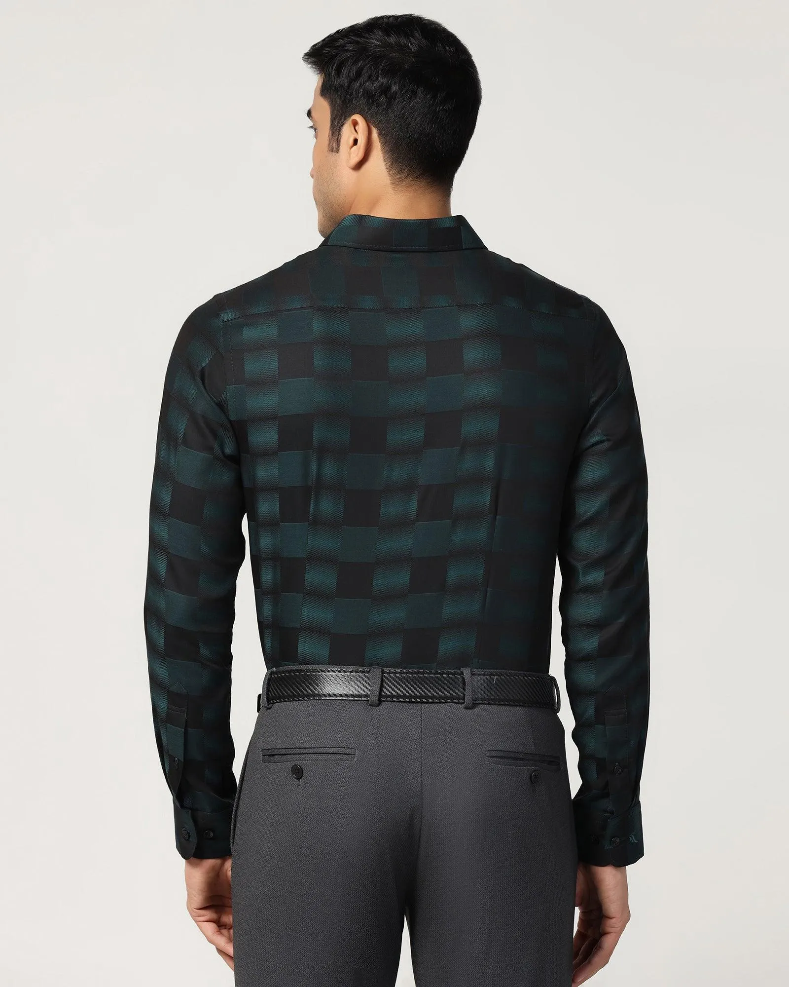 Formal Teal Check Shirt - Dakota