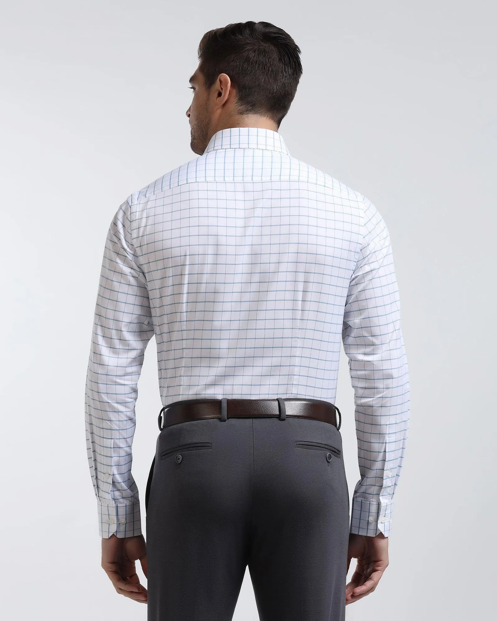 Formal Teal Check Shirt - Nilop