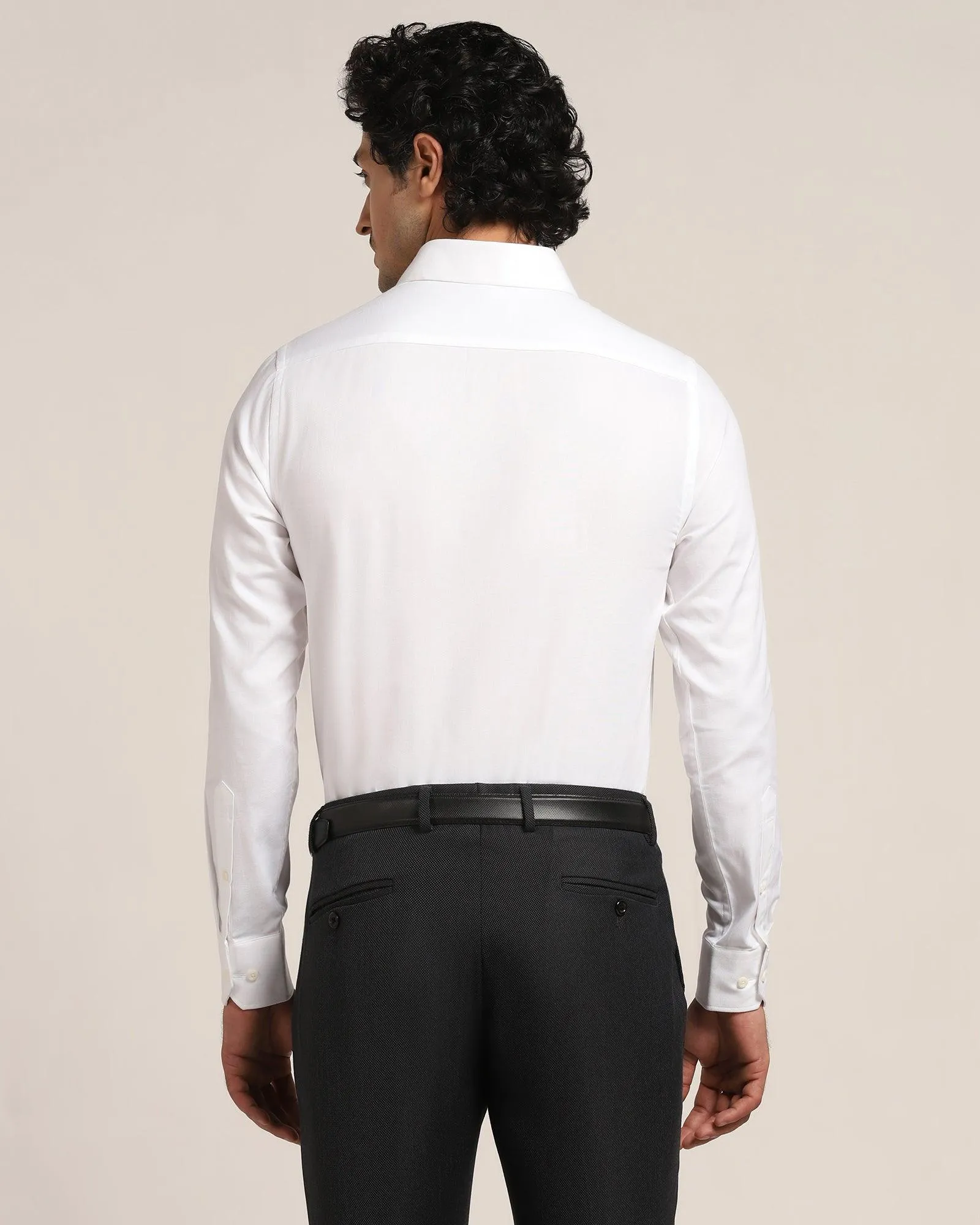 Formal White Textured Shirt - Logan