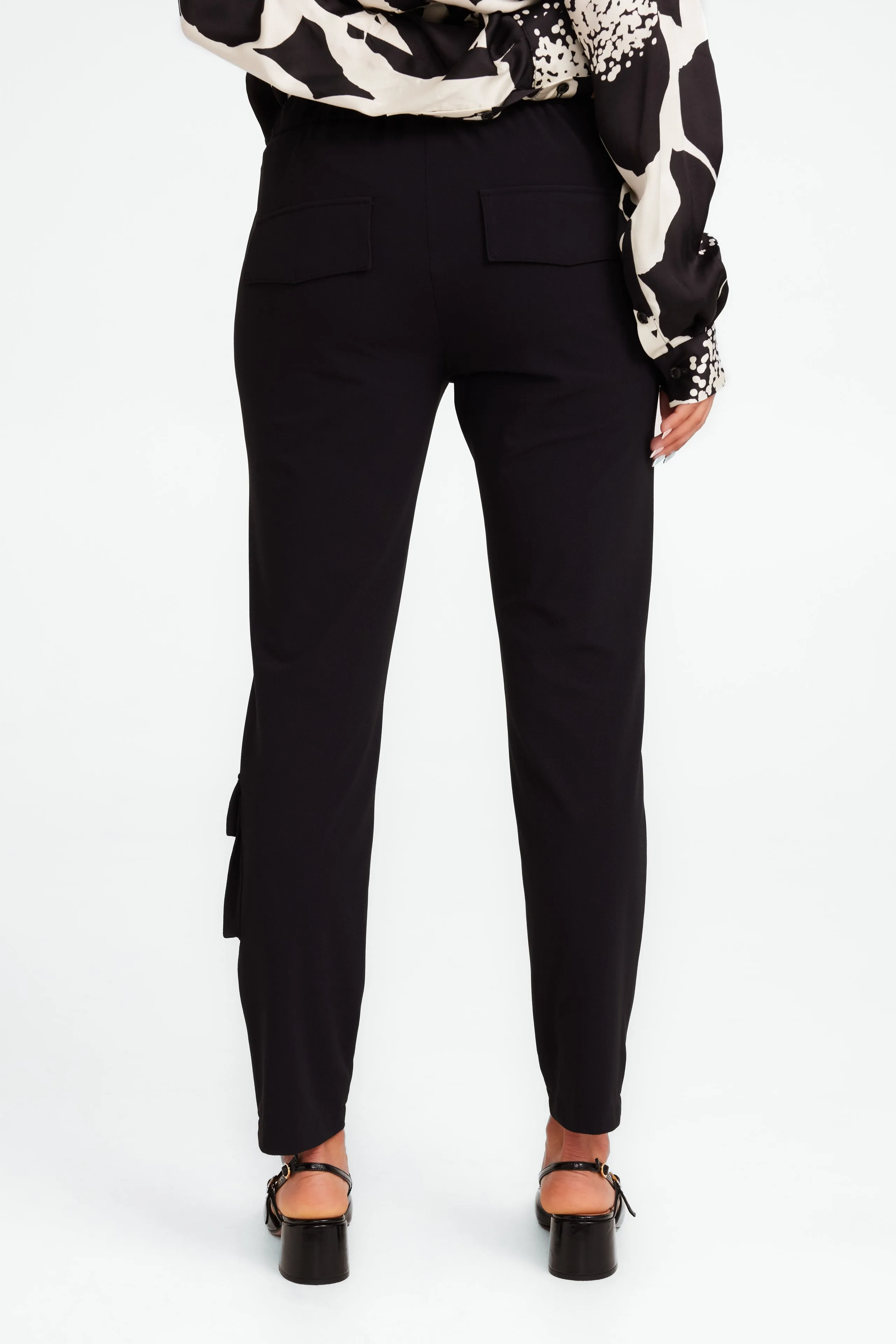 FreyN  structure technical jersey pants | Black