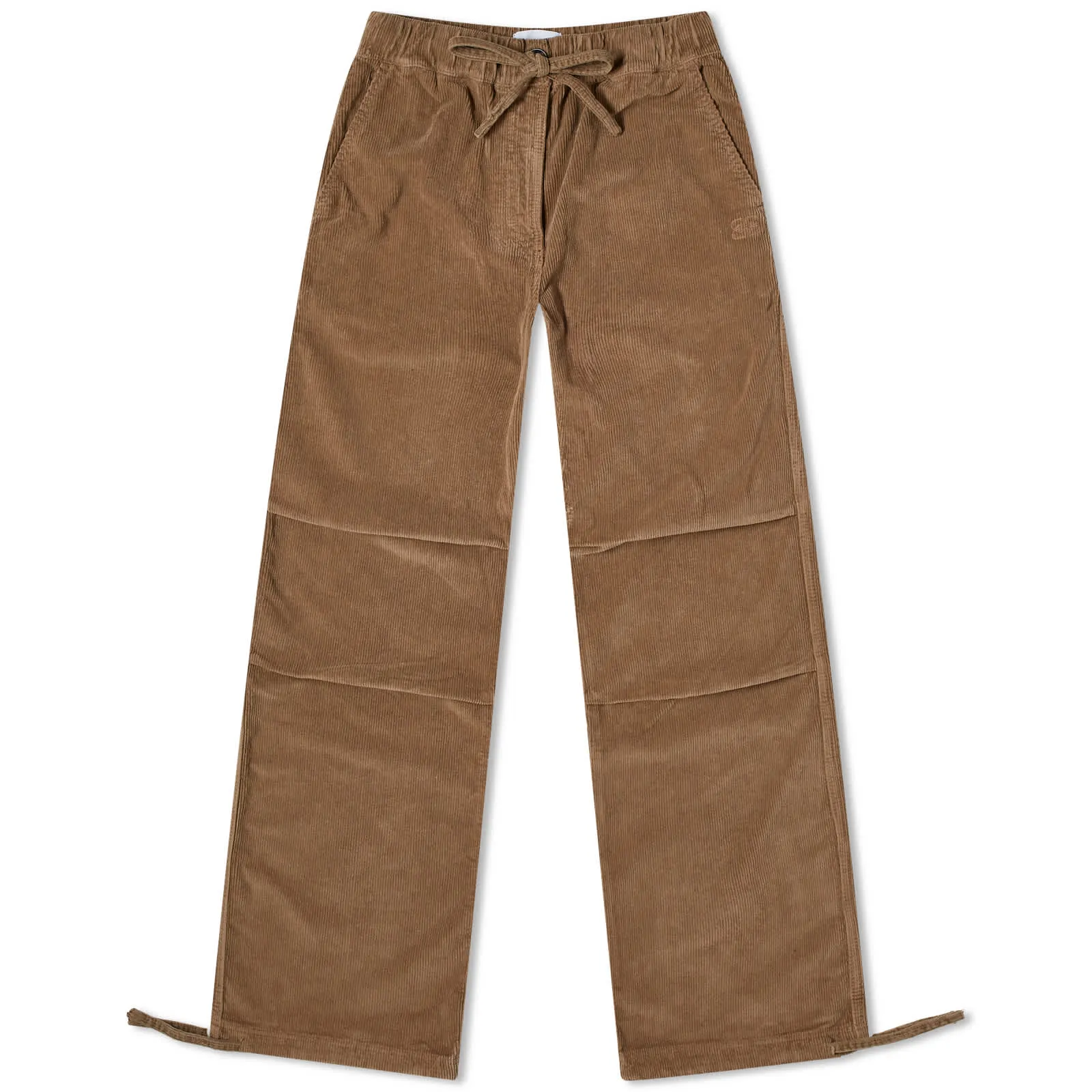 Ganni Washed Corduroy Drawstring Pants in Fallen Rock