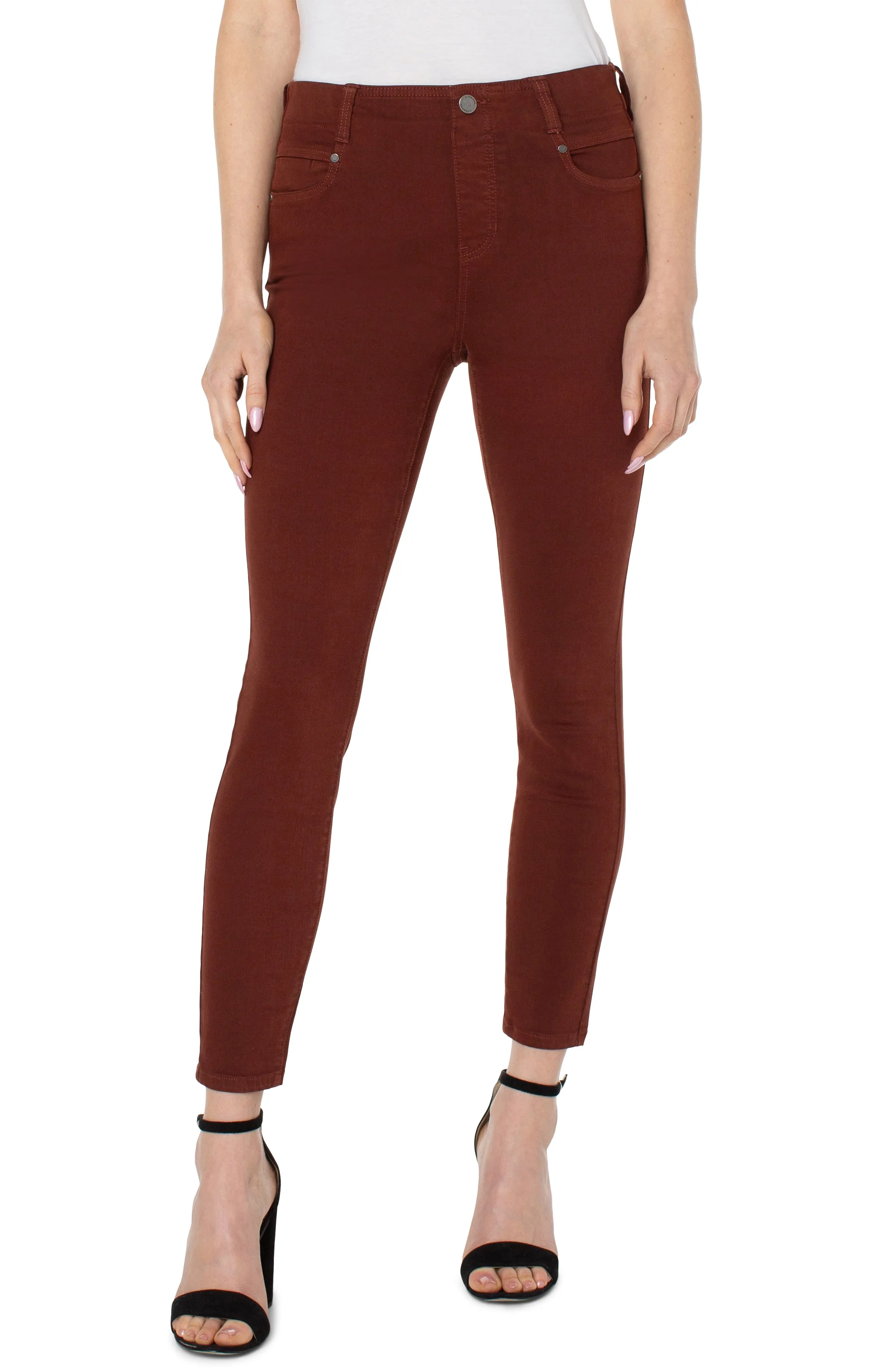 Gia Glider Ankle Skinny, Raisin