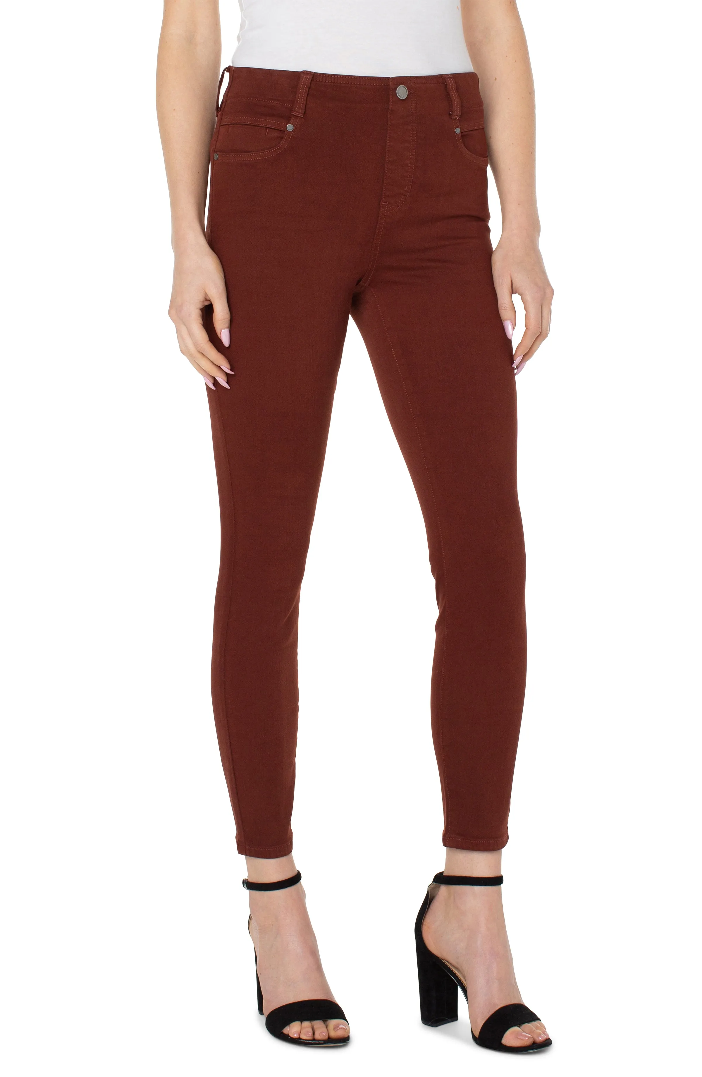 Gia Glider Ankle Skinny, Raisin