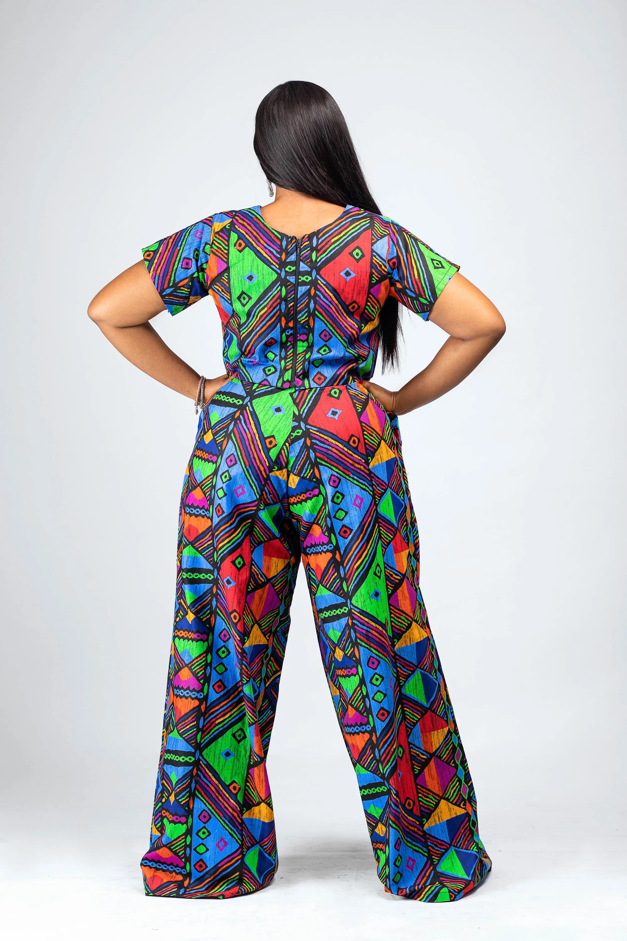 HADIZA AFRICAN PRINT CROP SET