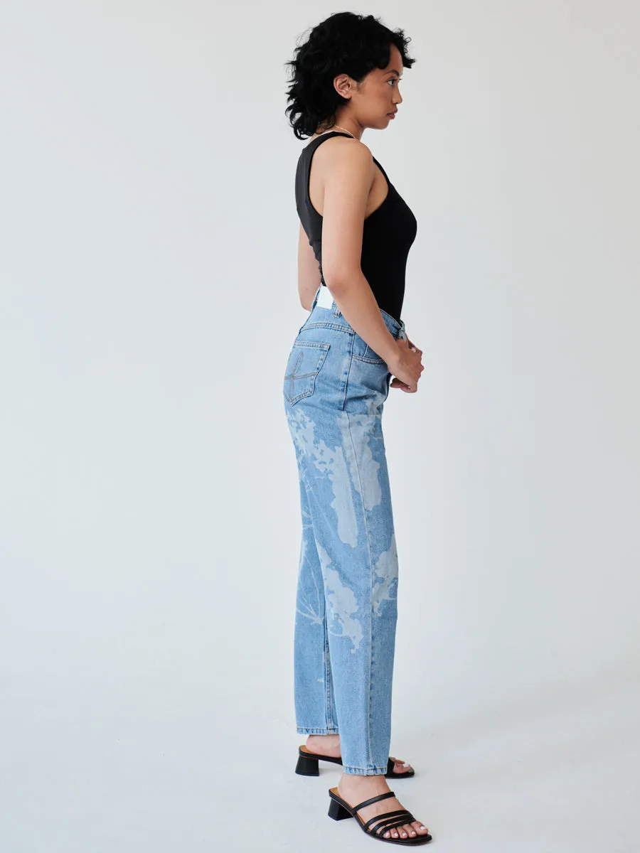 High Waisted Organic & Recycled Laser Dandelion Jeans by Fanfare