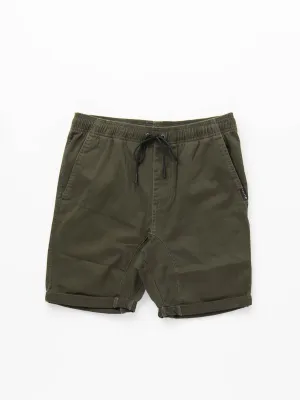 Hooked On Elastic Short - Dark Olive