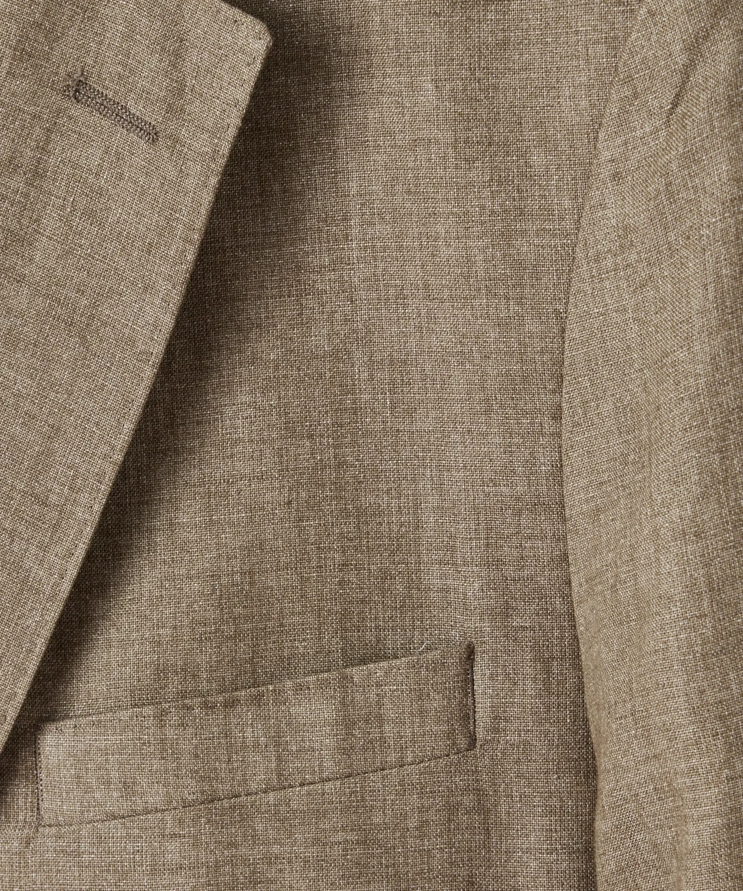 Italian Linen Sutton Jacket in Safari Tan