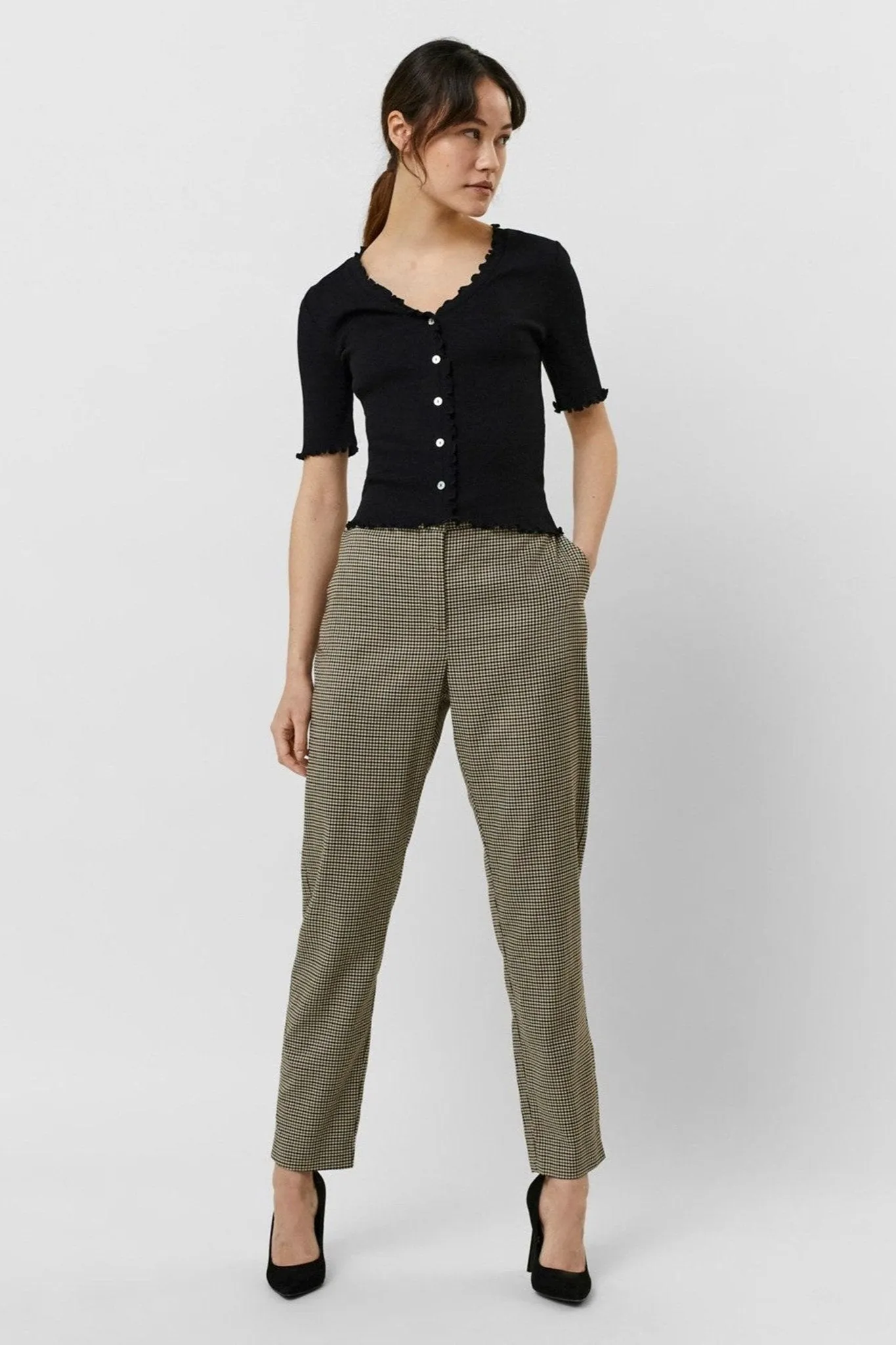 Jane Trousers - Brown Checked