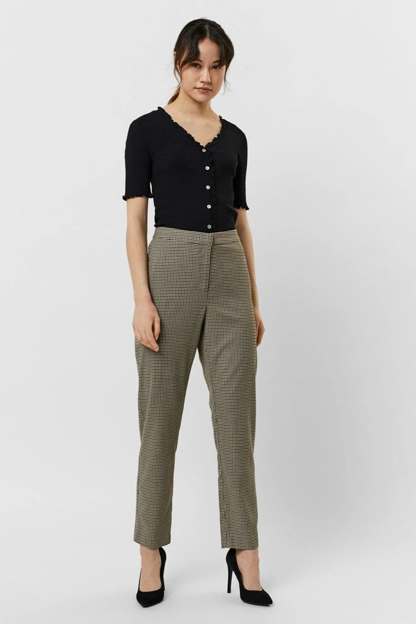 Jane Trousers - Brown Checked