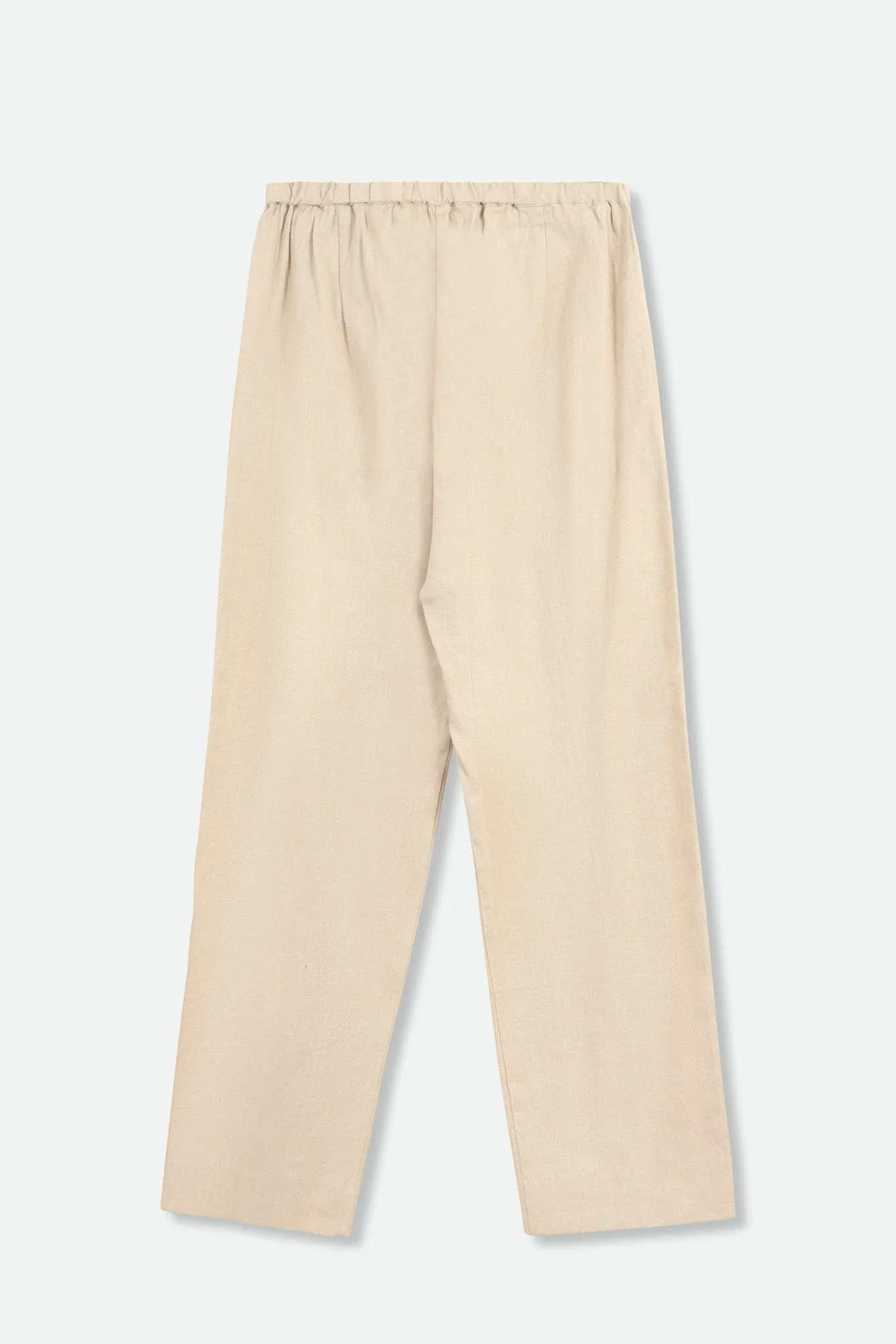 JANICE PANT IN LINEN-COTTON STRETCH IN FLAX