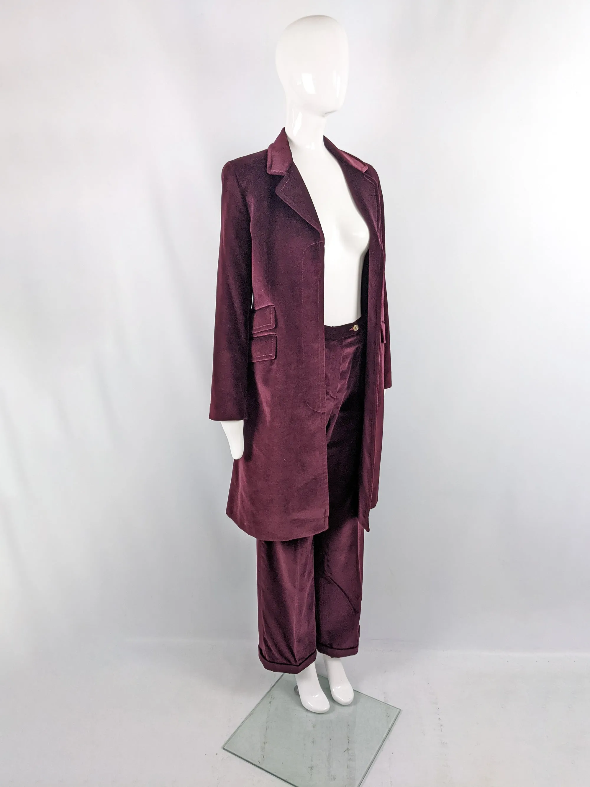 Joseph Vintage Womens Velvet Trouser Suit, 1990s