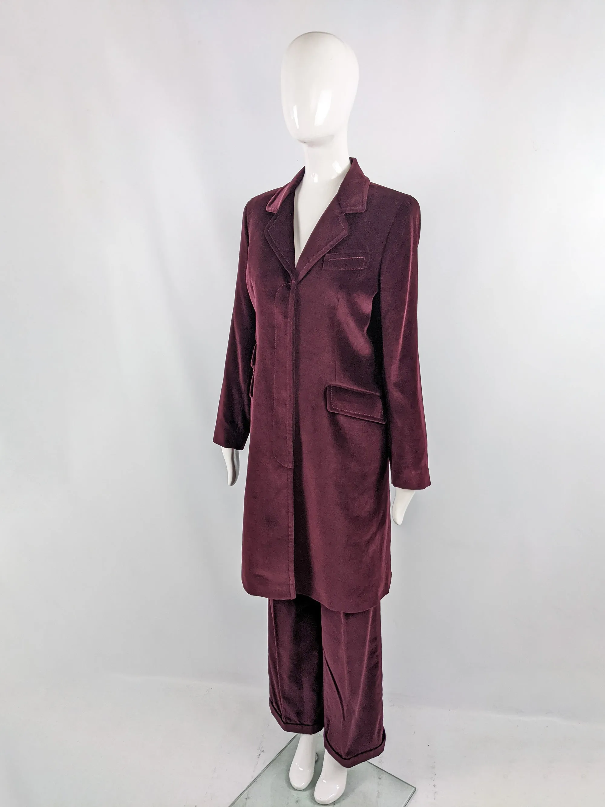 Joseph Vintage Womens Velvet Trouser Suit, 1990s