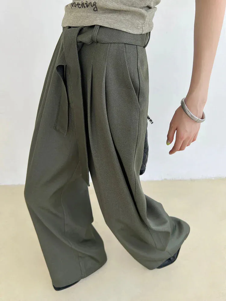 KittenAlarm - Annabella High-Waist Plain Wide-Leg Trouser