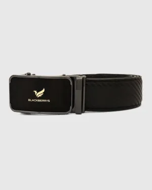 Leather Black Textured Belt - Unicore