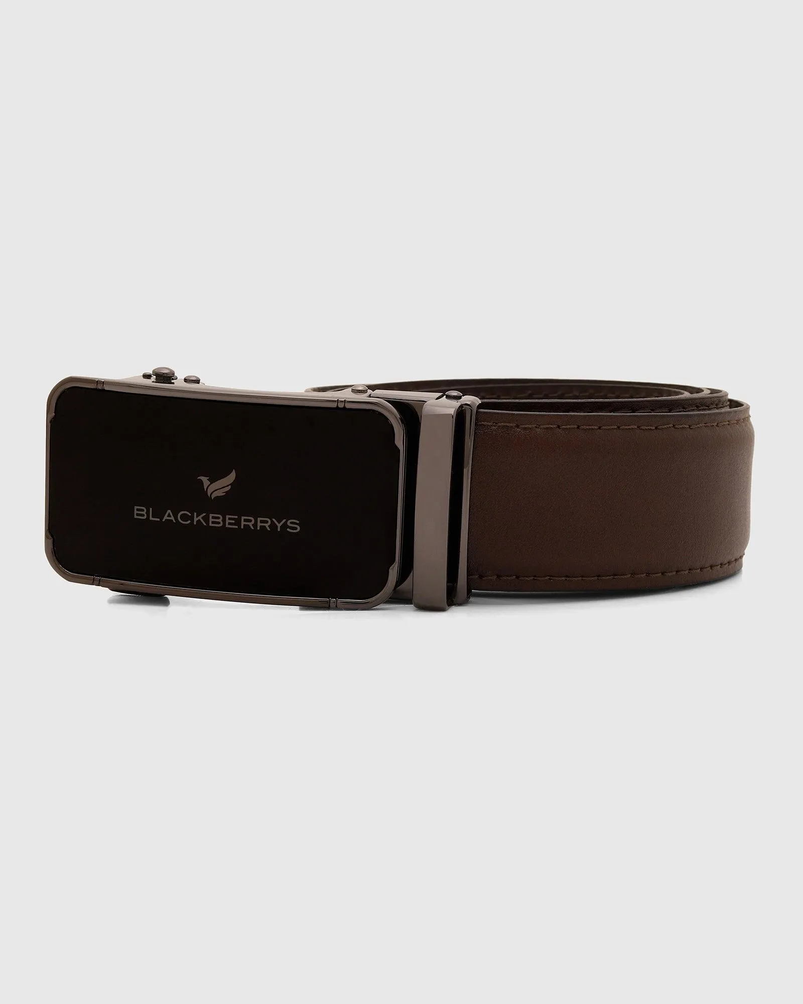 Leather Brown Solid Belt - Urraco