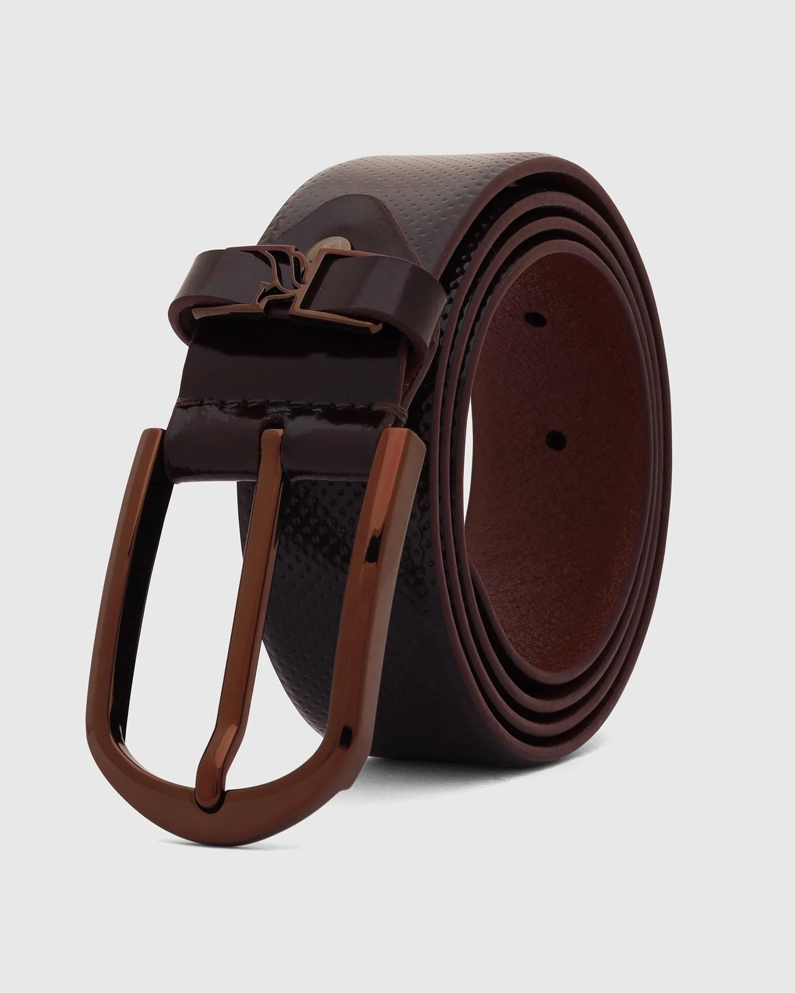 Leather Wine Textured Belt - Uratak