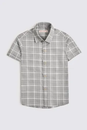 Light Gray Checked Shirt