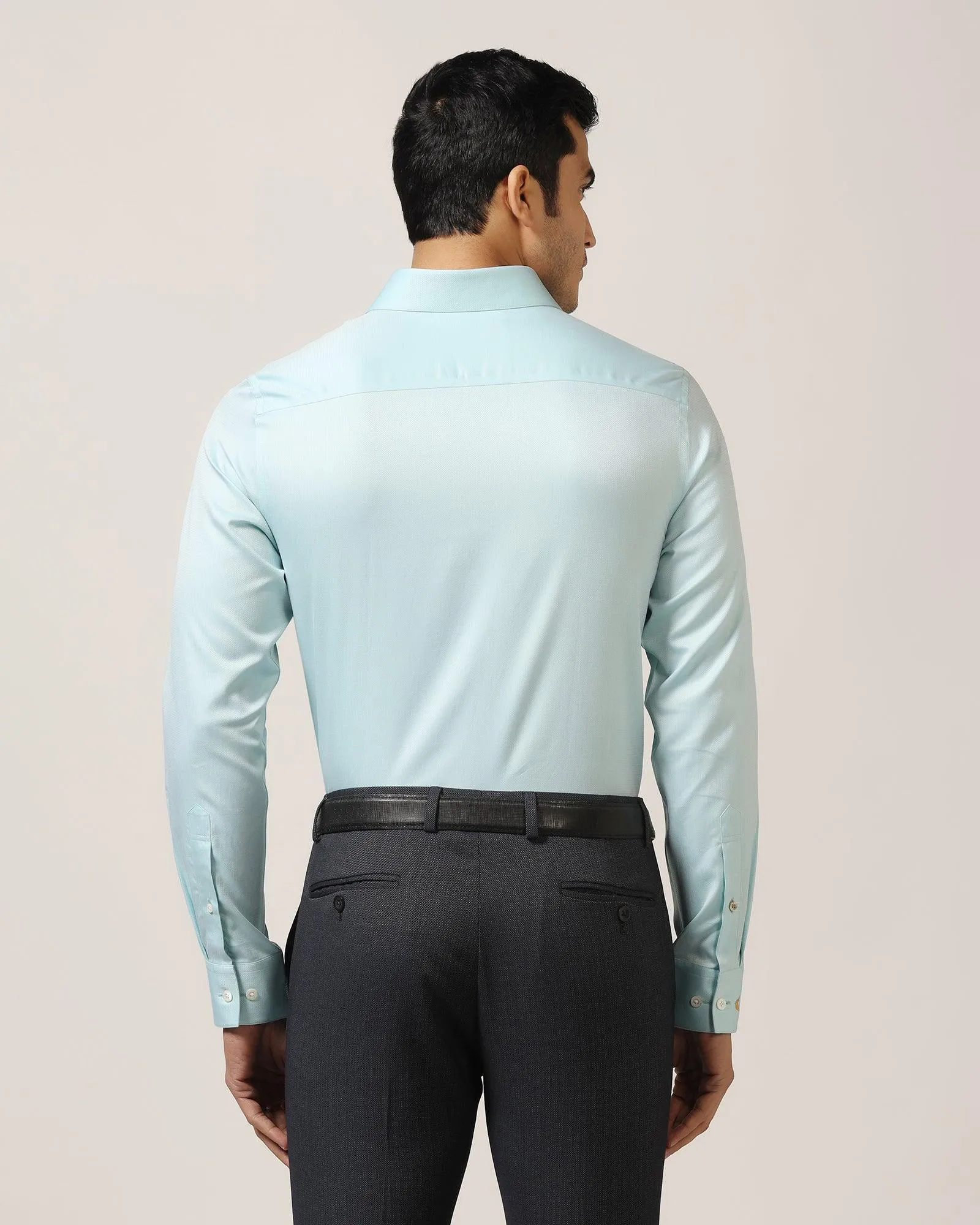 Luxe Formal Green Textured Shirt - Richmond